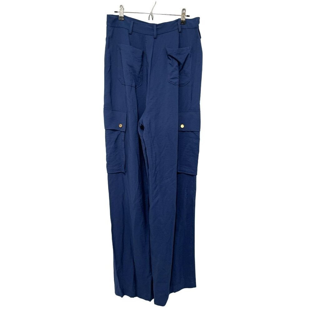 Ramy Brook Size 10 Emil High-Waisted Wide-Leg Cargo Pants NWT - Picture 9 of 11